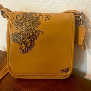 Hand Painted Vintage Coach Legacy Flap Bag